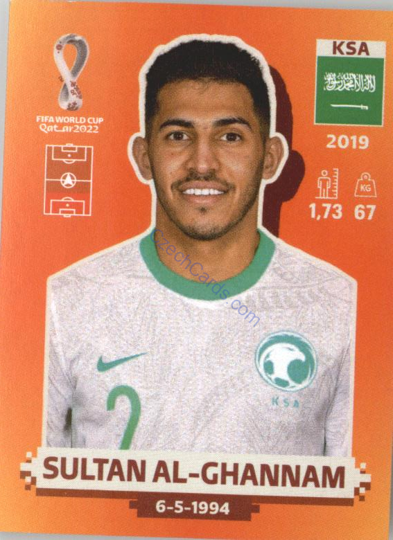 Sultan Al-Ghannam 2022 Panini WC Qatar Sticker #KSA 7