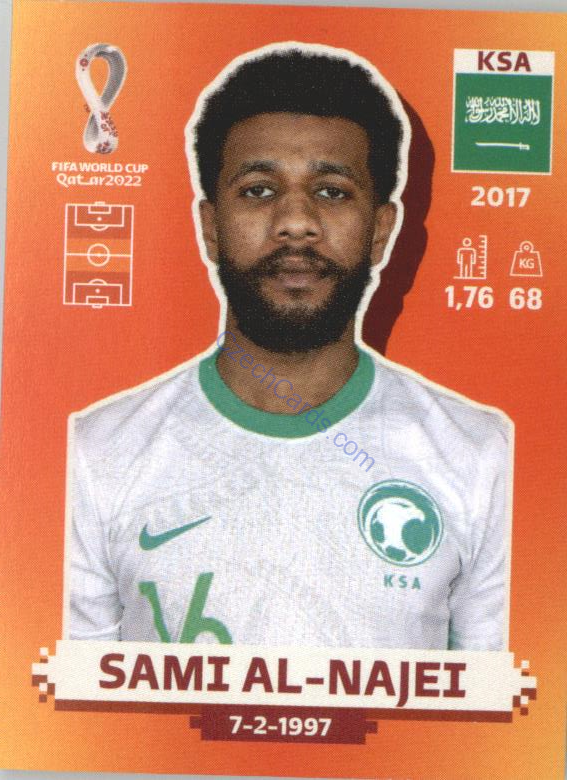 Sami Al-Najei 2022 Panini WC Qatar Sticker #KSA 13