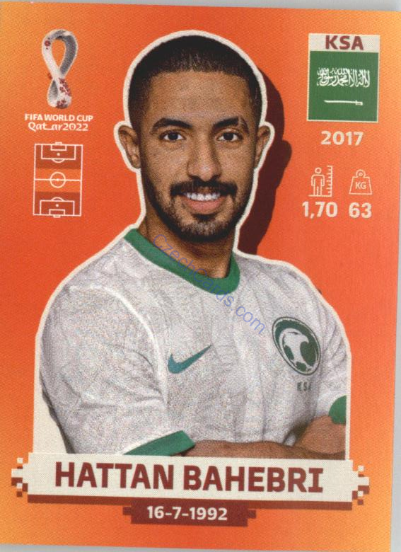 Hattan Bahebri 2022 Panini WC Qatar Sticker #KSA 14
