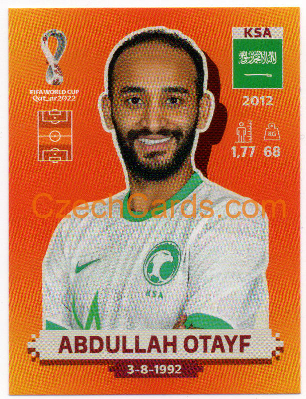 Abdullah Otayf 2022 Panini WC Qatar Sticker #KSA 16