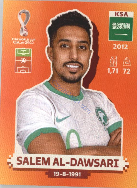 Salem Al-Dawsari 2022 Panini WC Qatar Sticker #KSA 18