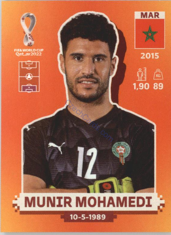 Munir Mohamedi 2022 Panini WC Qatar Sticker #MAR 3