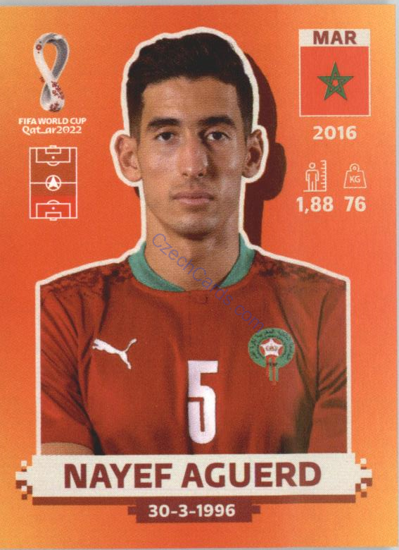 Nayef Aguerd 2022 Panini WC Qatar Sticker #MAR 4