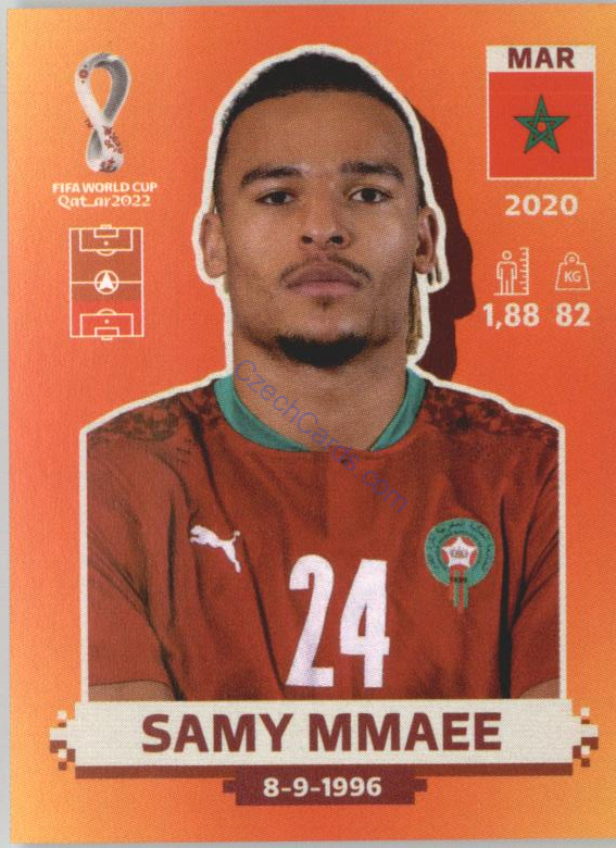 Samy Mmaee 2022 Panini WC Qatar Sticker #MAR 7