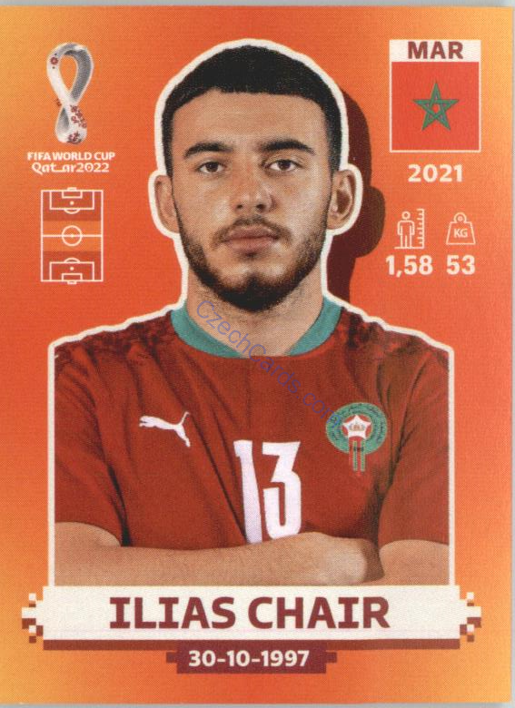 Ilias Chair 2022 Panini WC Qatar Sticker #MAR 12
