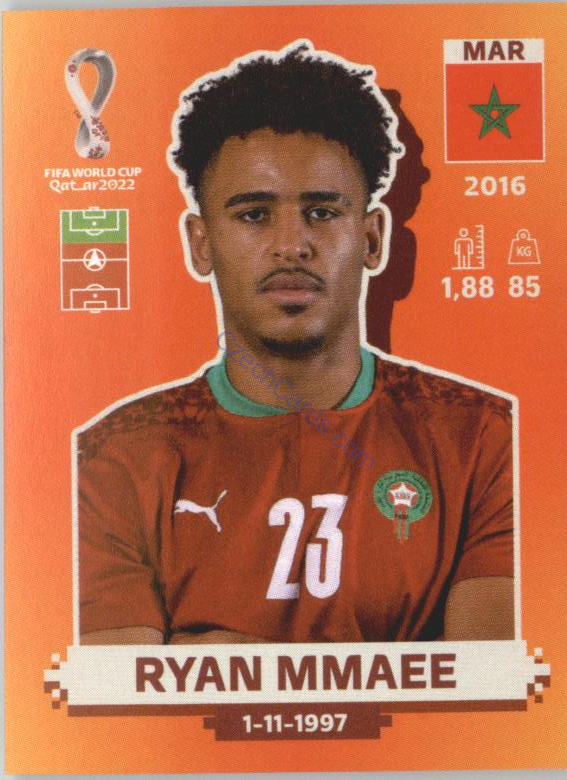 Ryan Mmaee 2022 Panini WC Qatar Sticker #MAR 17