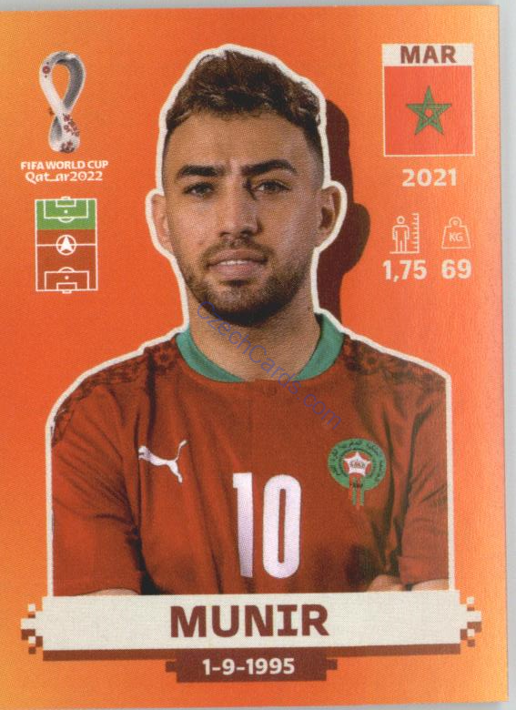 Munir 2022 Panini WC Qatar Sticker #MAR 18