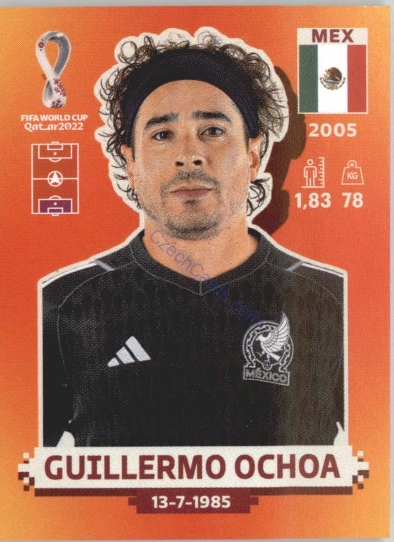 Guillermo Ochoa 2022 Panini WC Qatar Sticker #MEX 2