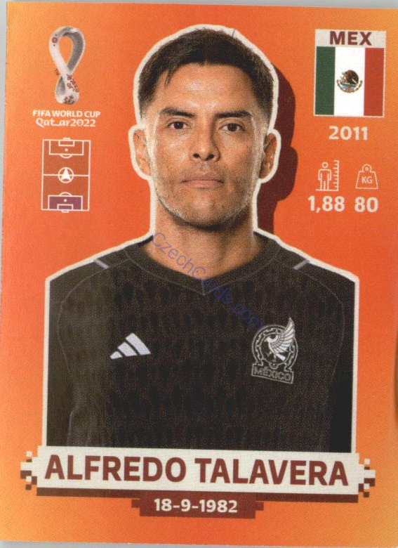 Alfredo Talavera 2022 Panini WC Qatar Sticker #MEX 3