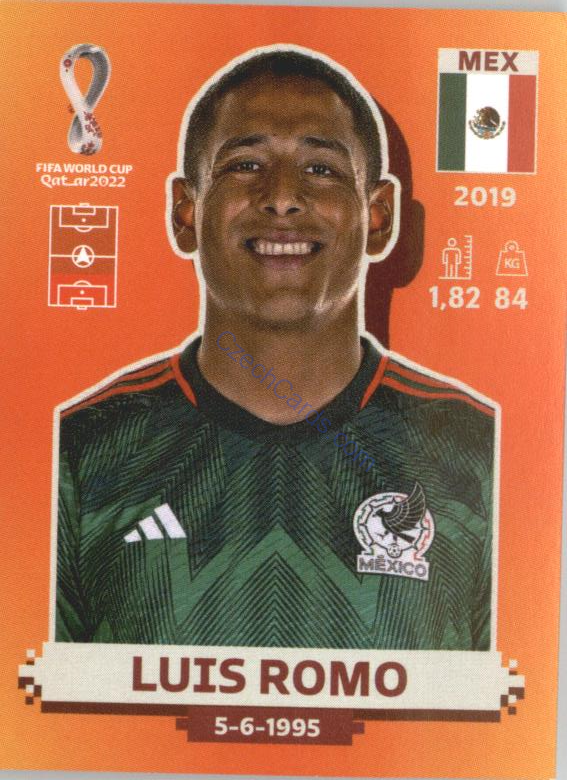 Luis Romo 2022 Panini WC Qatar Sticker #MEX 8