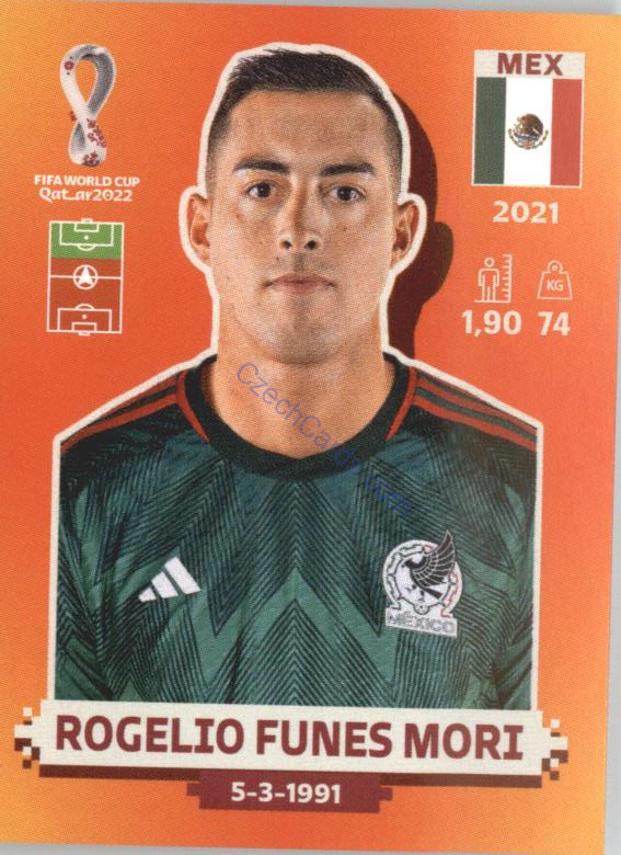 Rogelio Funes Mori 2022 Panini WC Qatar Sticker #MEX 17