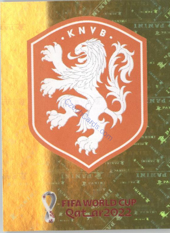 Team Logo Netherlands 2022 Panini WC Qatar Sticker Foil #NED 1