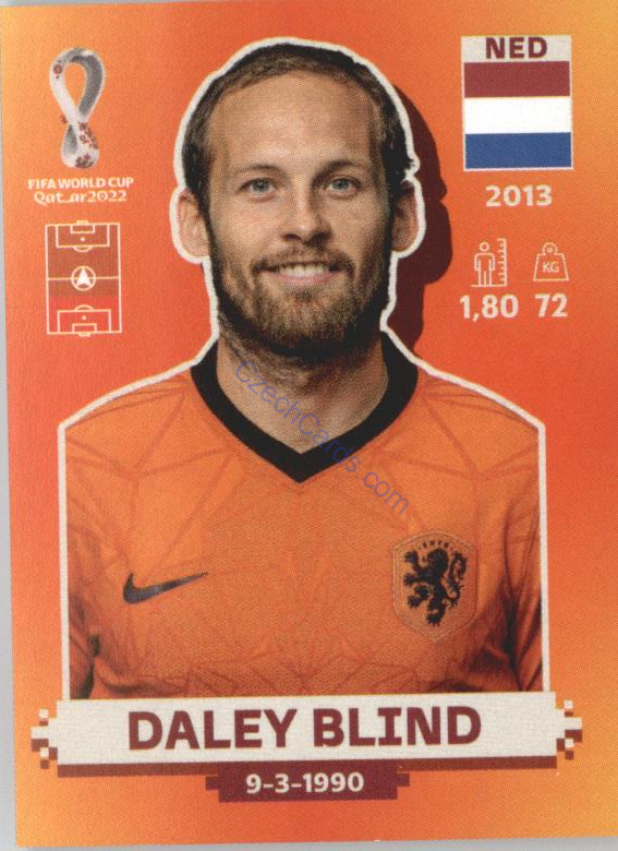 Daley Blind 2022 Panini WC Qatar Sticker #NED 4
