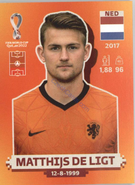 Matthijs de Ligt 2022 Panini WC Qatar Sticker #NED 5