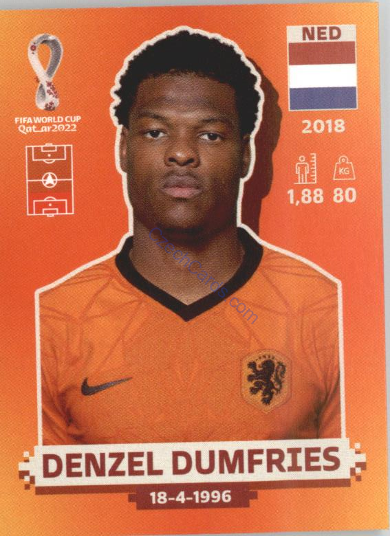 Denzel Dumfries 2022 Panini WC Qatar Sticker #NED 7