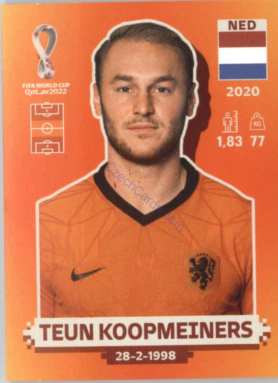 Teun Koopmeiners 2022 Panini WC Qatar Sticker #NED 13
