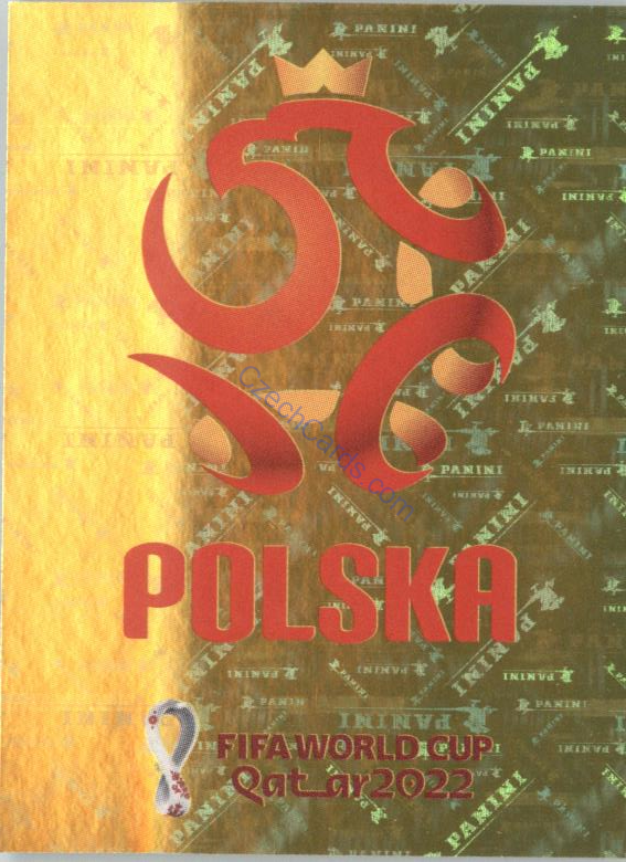 Team Logo Poland 2022 Panini WC Qatar Sticker Foil #POL 1