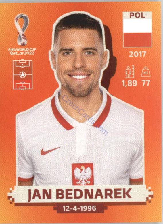 Jan Bednarek 2022 Panini WC Qatar Sticker #POL 4