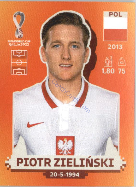 Piotr Zieliński 2022 Panini WC Qatar Sticker #POL 15