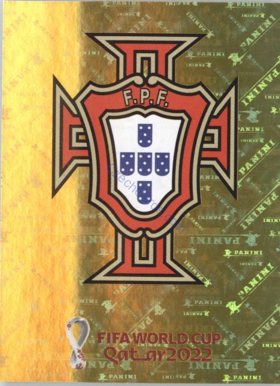 Team Logo Portugal 2022 Panini WC Qatar Sticker Foil #POR 1