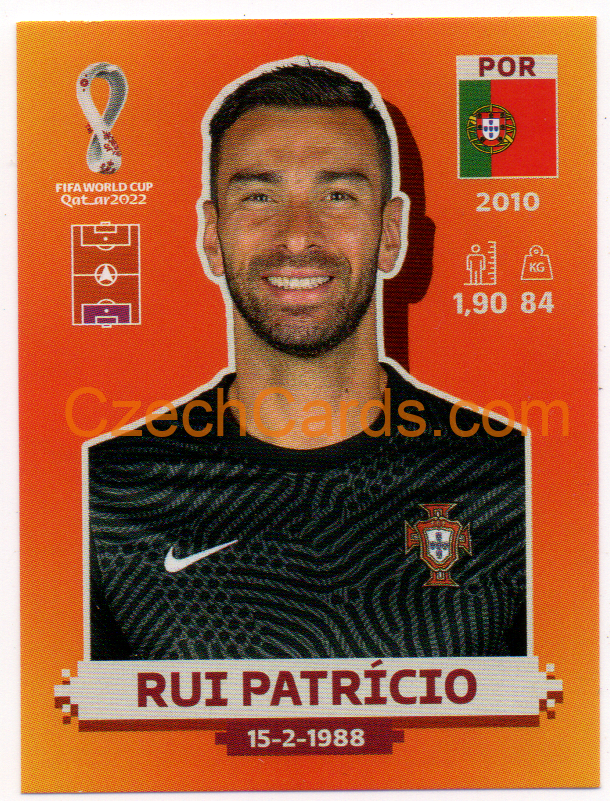 Rui Patrício 2022 Panini WC Qatar Sticker #POR 3