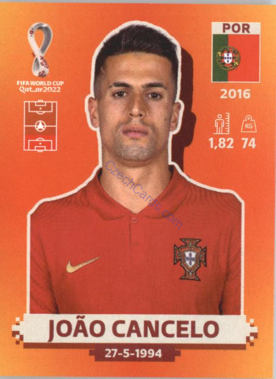 João Cancelo 2022 Panini WC Qatar Sticker #POR 4