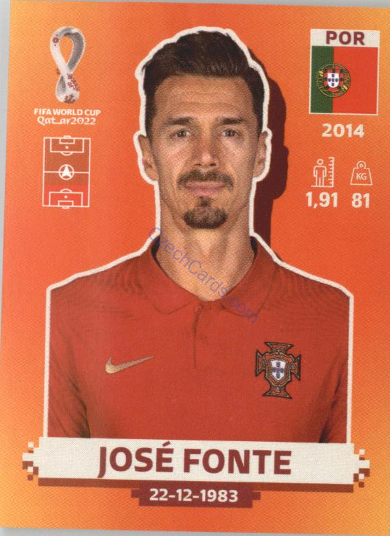 José Fonte 2022 Panini WC Qatar Sticker #POR 5