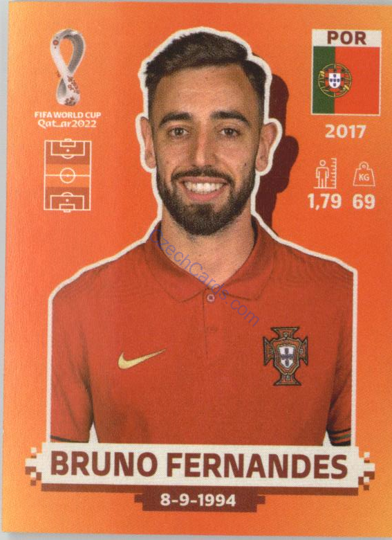 Bruno Fernandes 2022 Panini WC Qatar Sticker #POR 11