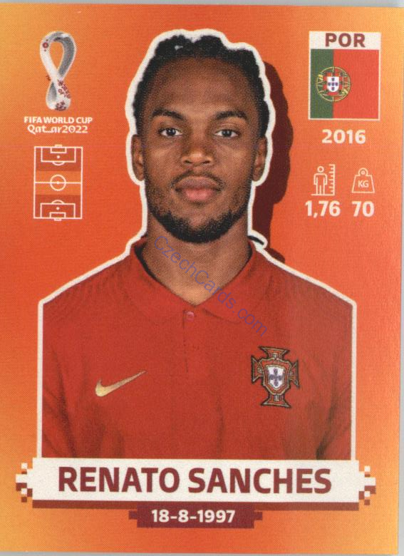 Renato Sanches 2022 Panini WC Qatar Sticker #POR 14