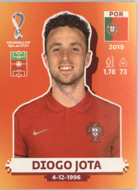 Diogo Jota 2022 Panini WC Qatar Sticker #POR 18