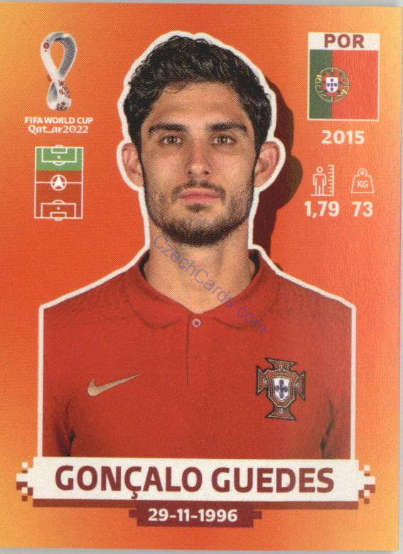 Gonçalo Guedes 2022 Panini WC Qatar Sticker #POR 19