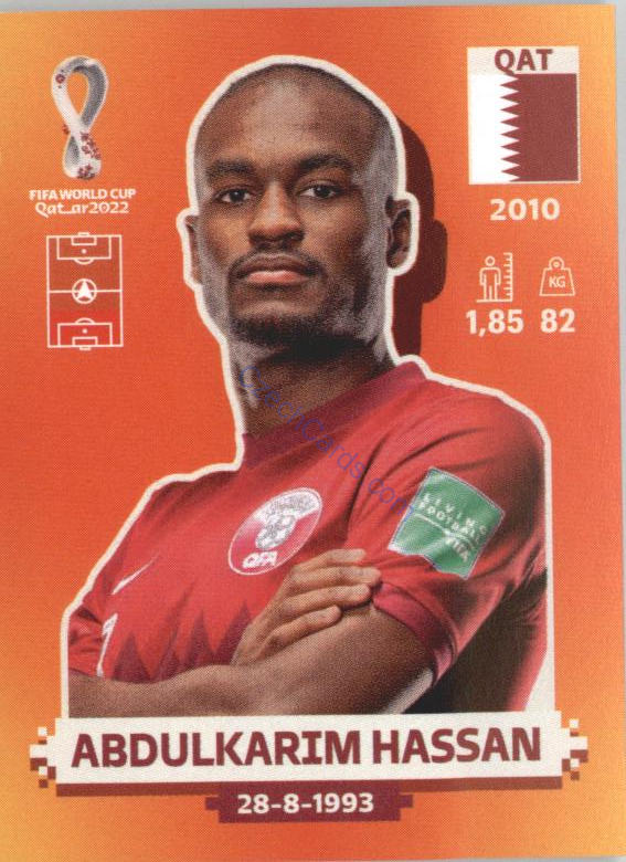 Abdulkarim Hassan 2022 Panini WC Qatar Sticker #QAT 6