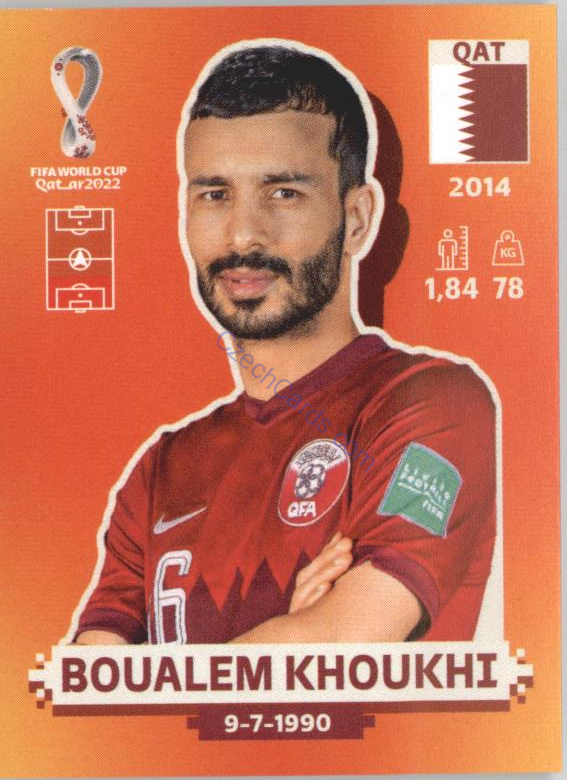 Boualem Khoukhi 2022 Panini WC Qatar Sticker #QAT 8