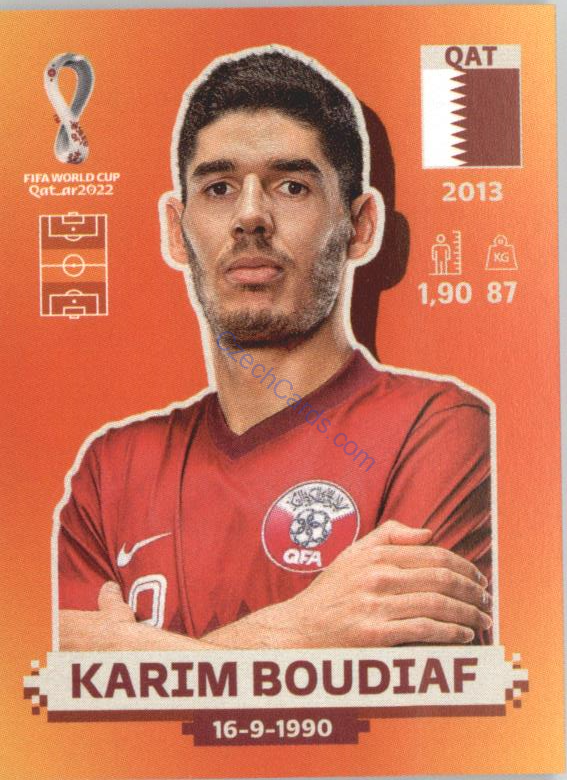 Karim Boudiaf 2022 Panini WC Qatar Sticker #QAT 11
