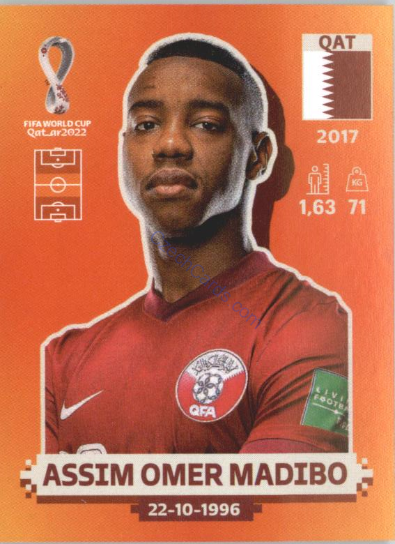 Assim Omer Madibo 2022 Panini WC Qatar Sticker #QAT 13