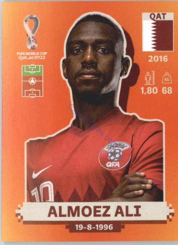 Almoez Ali 2022 Panini WC Qatar Sticker #QAT 18