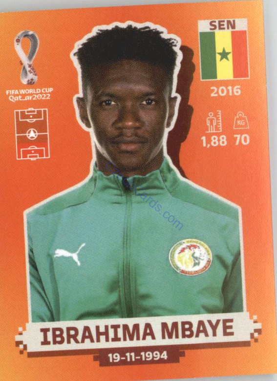 Ibrahima Mbaye 2022 Panini WC Qatar Sticker #SEN 8