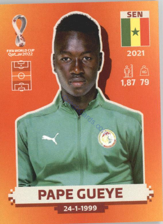 Pape Gueye 2022 Panini WC Qatar Sticker #SEN 12