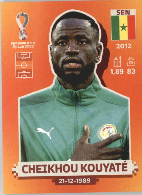 Cheikhou Kouyaté 2022 Panini WC Qatar Sticker #SEN 13