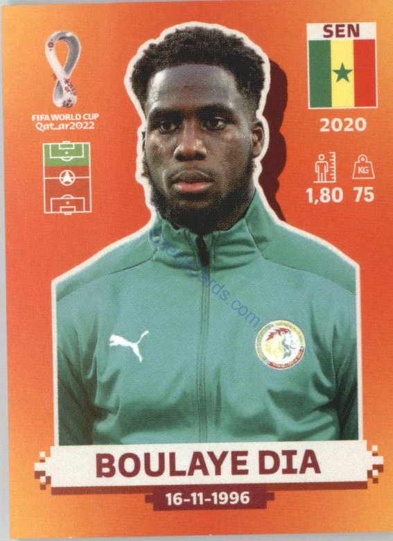 Boulaye Dia 2022 Panini WC Qatar Sticker #SEN 15