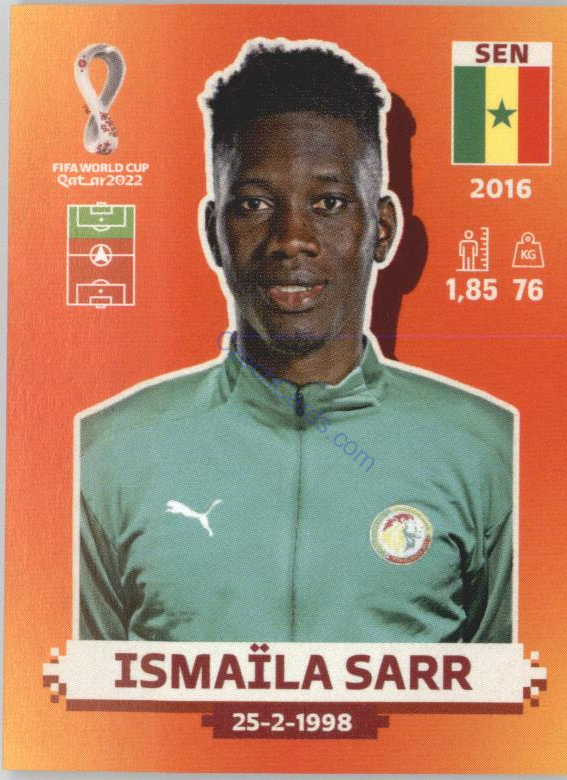 Ismaïla Sarr 2022 Panini WC Qatar Sticker #SEN 19