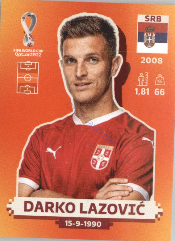 Darko Lazović 2022 Panini WC Qatar Sticker #SRB 10