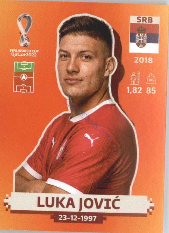 Luka Jović 2022 Panini WC Qatar Sticker #SRB 16