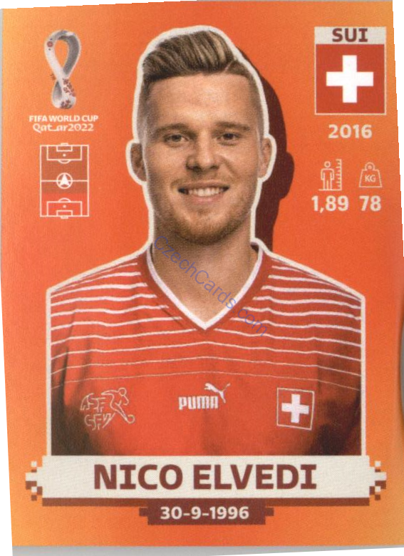 Nico Elvedi 2022 Panini WC Qatar Sticker #SUI 5
