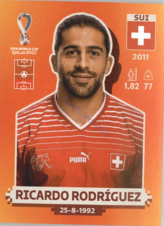 Ricardo Rodríguez 2022 Panini WC Qatar Sticker #SUI 7