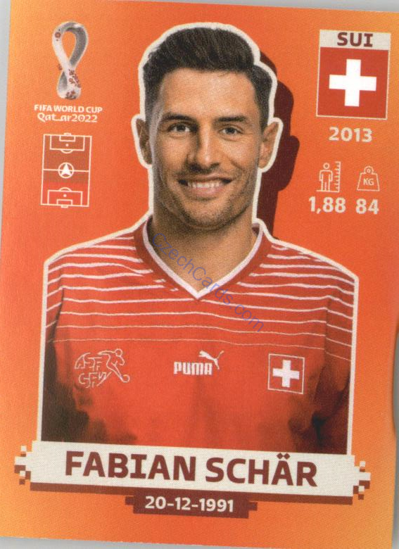 Fabian Schär 2022 Panini WC Qatar Sticker #SUI 8
