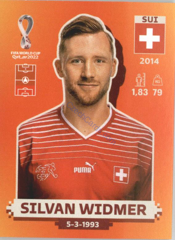 Silvan Widmer 2022 Panini WC Qatar Sticker #SUI 9