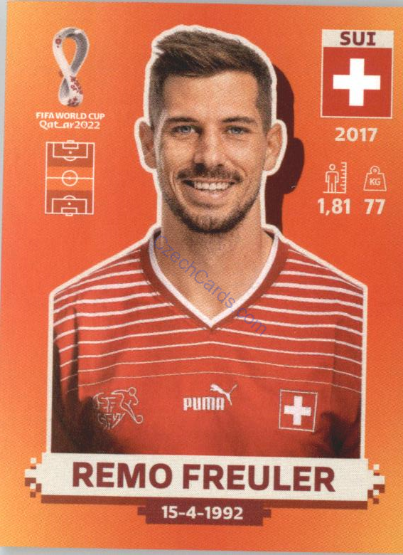 Remo Freuler 2022 Panini WC Qatar Sticker #SUI 10