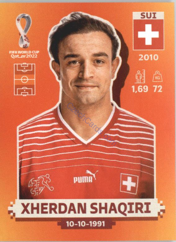 Xherdan Shaqiri 2022 Panini WC Qatar Sticker #SUI 11