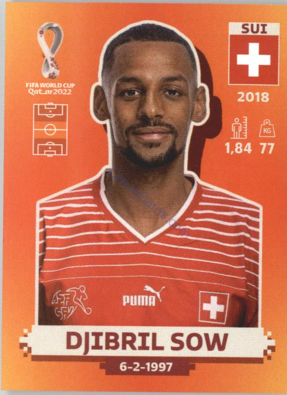 Djibril Sow 2022 Panini WC Qatar Sticker #SUI 12